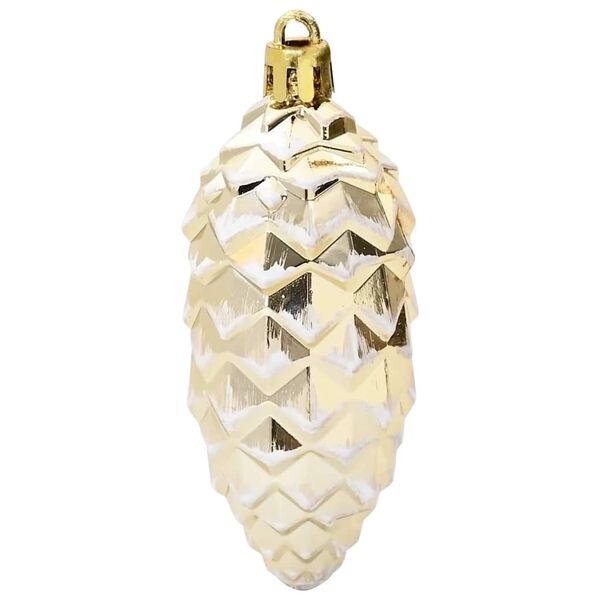 vidaXL Boule de Pomme de Pin de No&euml;l 40 pcs Dor&eacute; Plastique