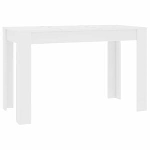 vidaXL Table &agrave; manger Blanc 120x60x76 cm Bois d'ing&eacute;nierie