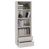 vidaXL Buffet HAMAR Blanc 60x35x180 cm Bois de pin massif