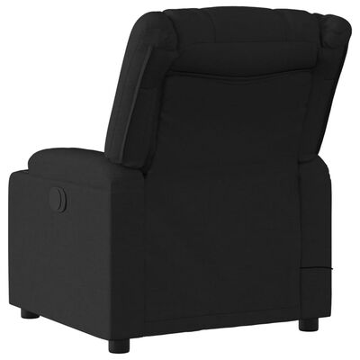 vidaXL Fauteuil inclinable de massage électrique noir tissu