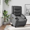 vidaXL Fauteuil inclinable de massage électrique gris similicuir