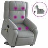 vidaXL Fauteuil inclinable de massage électrique gris clair tissu
