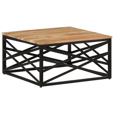 vidaXL Table basse 68x68x35 cm Bois d'acacia massif