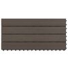 vidaXL Carreaux de terrasse 6 pcs WPC 60x30 cm 1,08 m² Marron foncé
