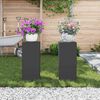 vidaXL Support de Plante 2 pcs Noir 24 x 24 x 55 cm Acier