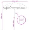 vidaXL Parasol de jardin avec m&acirc;t en acier bleu 180 cm
