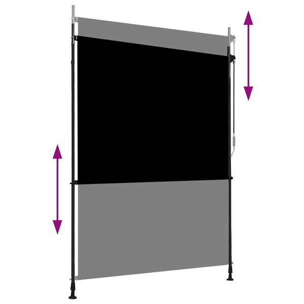 vidaXL Store roulant d'ext&eacute;rieur 150 x 270 cm Anthracite