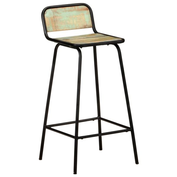 vidaXL Chaises de bar lot de 4 bois de r&eacute;cup&eacute;ration solide