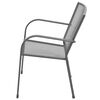 vidaXL Chaises empilables de jardin lot de 2 Acier Gris