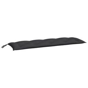 vidaXL Coussin de banc de jardin noir 150x50x7 cm tissu oxford