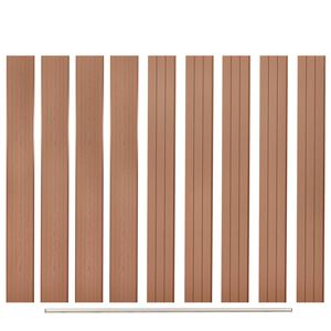 vidaXL Panneaux de clôture de remplacement 9 pcs WPC 170 cm Marron