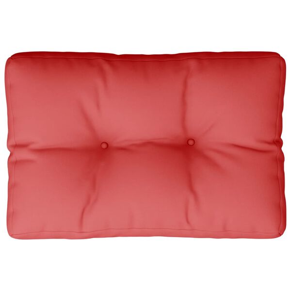 vidaXL Coussin de palette rouge 60x40x12 cm tissu