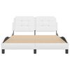 vidaXL Cadre de lit sans matelas Zadar blanc 137x190 cm similicuir