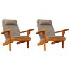 vidaXL Coussins de chaise adirondack lot de 2 taupe tissu oxford