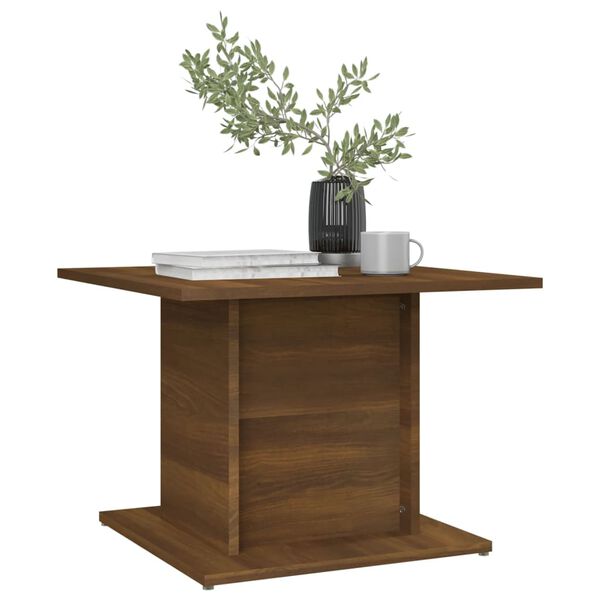 vidaXL Table basse chêne marron 55,5x55,5x40 cm bois d'ingénierie