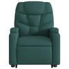 vidaXL Fauteuil inclinable de massage vert fonc&eacute; tissu