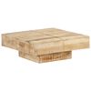 vidaXL Table basse 80x80x28 cm Bois de manguier massif