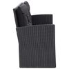 vidaXL Salon de jardin 6 pcs avec coussins R&eacute;sine tress&eacute;e Noir