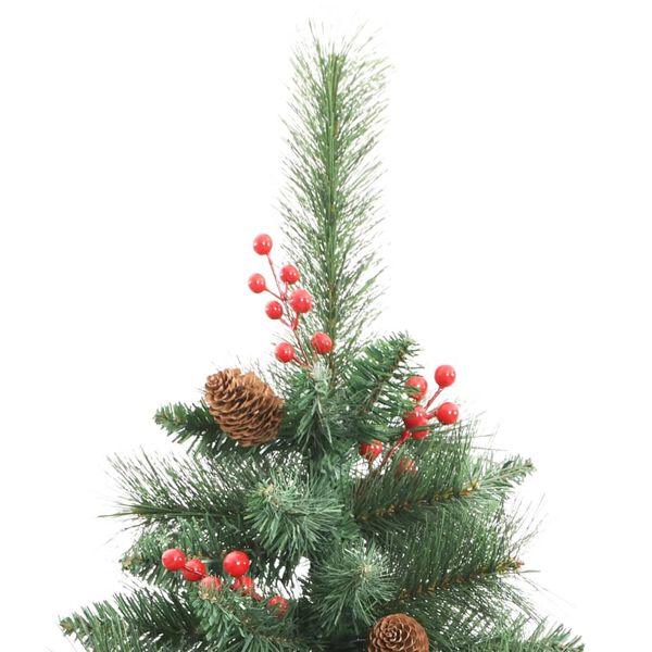 vidaXL Sapin de No&euml;l artificiel avec pommes de pin et baies 180 cm