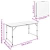 vidaXL Table pliable de camping Hauteur r&eacute;glable Aluminium 120x60 cm
