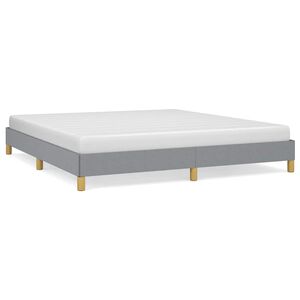 vidaXL Cadre de lit sans matelas gris clair tissu