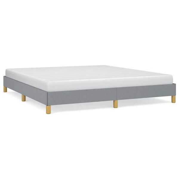 vidaXL Cadre de lit sans matelas gris clair tissu