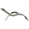 vidaXL Chaise longue textilène taupe et gris