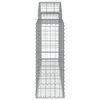 vidaXL Paniers &agrave; gabions arqu&eacute;s 4 pcs 200x30x80/100 cm Fer galvanis&eacute;