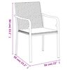 vidaXL Chaises de jardin et coussins lot de 4 marron 56x59x84 cm rotin