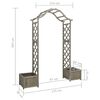vidaXL Pergola de jardin avec jardini&egrave;re Gris Bois pin massif