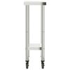 vidaXL Table de travail de cuisine avec roues 55x30x85 cm inox
