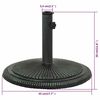 vidaXL Socle de parasol Vert 45x45x30 cm Fonte