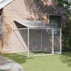 vidaXL Cage pour chien avec toit et porte gris 2x2x2 m acier galvanis&eacute;