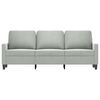vidaXL Canap&eacute; &agrave; 3 places Gris clair 180 cm Velours