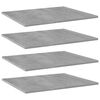 vidaXL Panneaux de biblioth&egrave;que 4 pcs gris b&eacute;ton bois d&rsquo;ing&eacute;nierie
