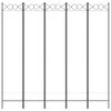 vidaXL Cloison de s&eacute;paration 5 panneaux Blanc 200x200 cm Tissu