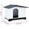 vidaXL Niche pour chien Gris 90,5x68x66 cm Polypropyl&egrave;ne