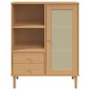 vidaXL Buffet SENJA aspect rotin marron 90x40x112cm bois massif de pin