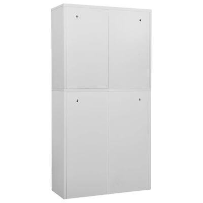 vidaXL Armoire de bureau Gris clair 90x40x180 cm Acier