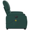vidaXL Fauteuil inclinable de massage électrique vert foncé tissu