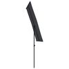 vidaXL Parasol de jardin avec m&acirc;t en aluminium 180x110 cm Noir