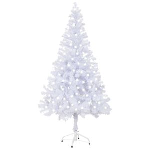 vidaXL Arbre de No&euml;l artificiel pr&eacute;-&eacute;clair&eacute;/support 120cm 230 branches
