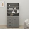 vidaXL Buffet HAMAR Bois massif de pin Gris clair