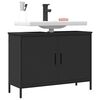 vidaXL Armoire lavabo de salle de bain noir 80x30x60 cm
