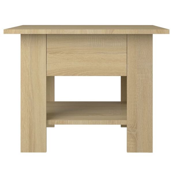 vidaXL Table basse ch&ecirc;ne sonoma 55x55x42 cm bois d'ing&eacute;nierie