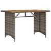 vidaXL Table de jardin avec dessus en bois gris 110x68x70 cm rotin