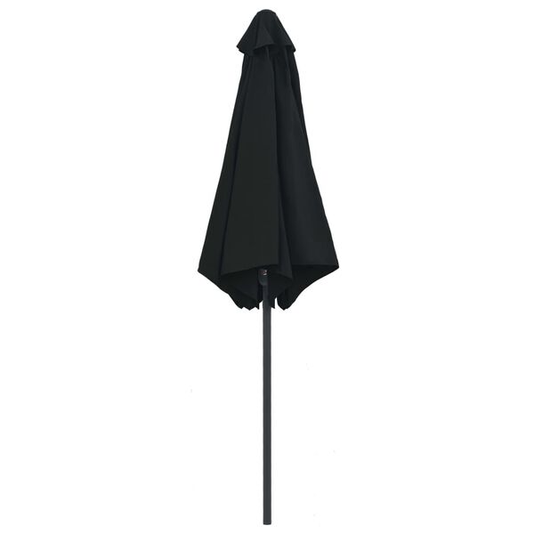 vidaXL Parasol de jardin et mât en aluminium 270x246 cm Noir