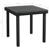 vidaXL Chaises longues lot de 2 avec table résine tressée noir
