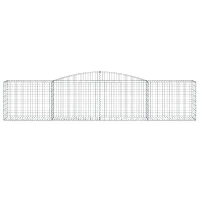 vidaXL Panier de gabions arqué 400x50x80/100 cm Fer galvanisé