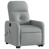 vidaXL Fauteuil inclinable de massage &eacute;lectrique gris clair tissu